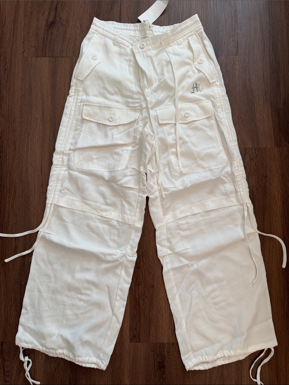 Miss Me White Cargo Pants with Utility Pockets NWT